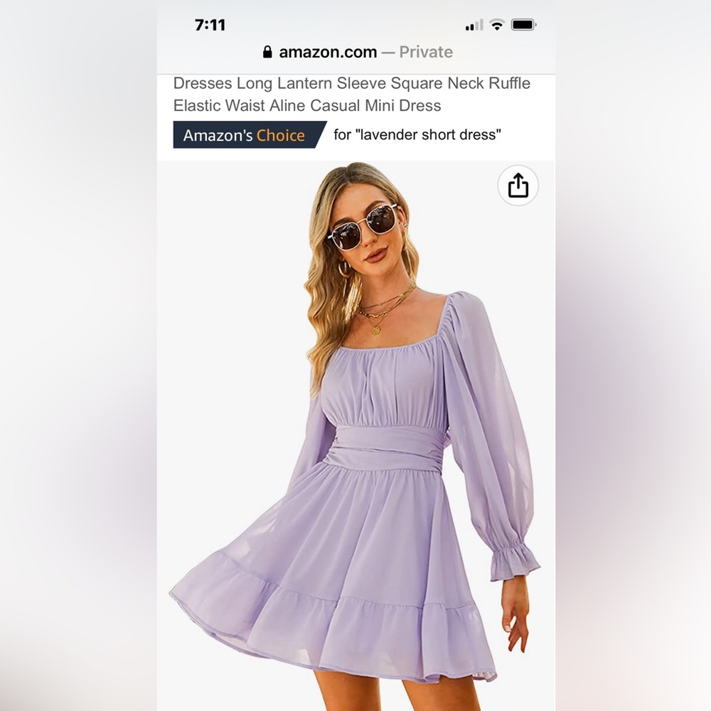 Cute lavender summer dress size large